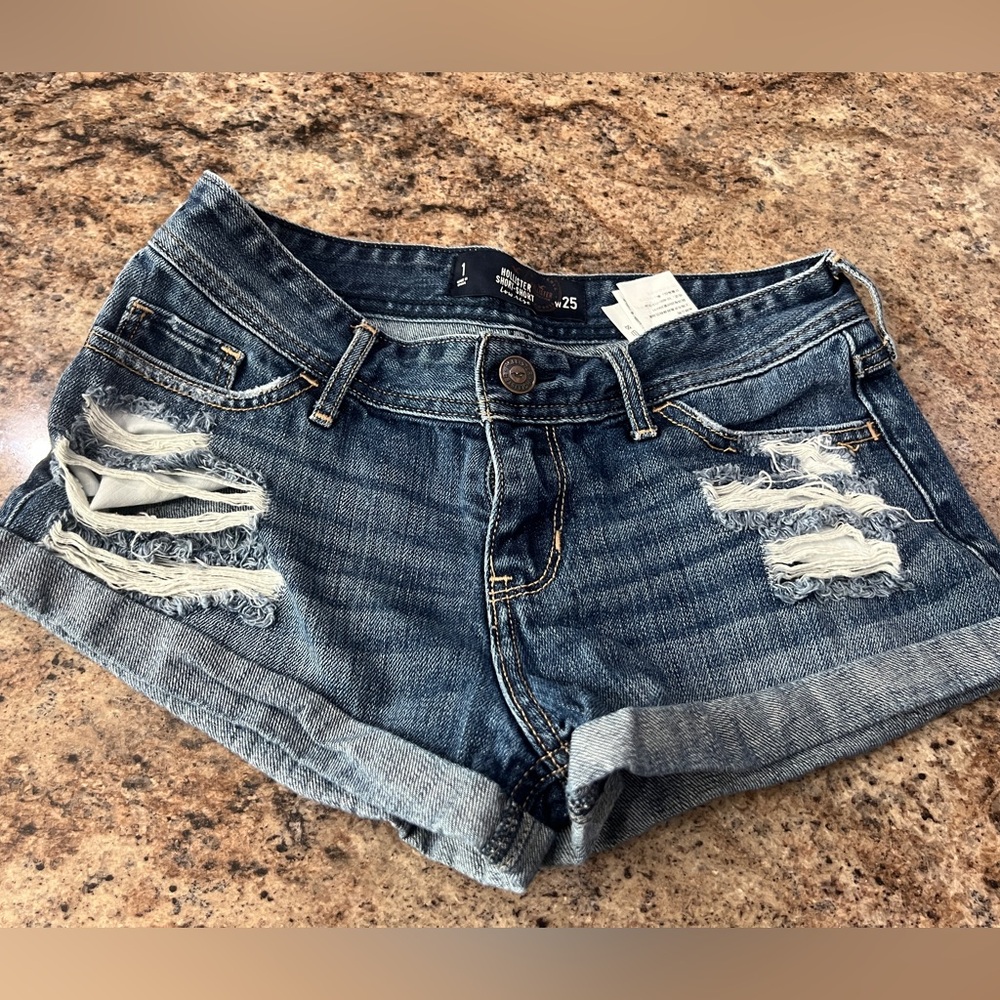 Hollister Dark Blue Jean Shorts